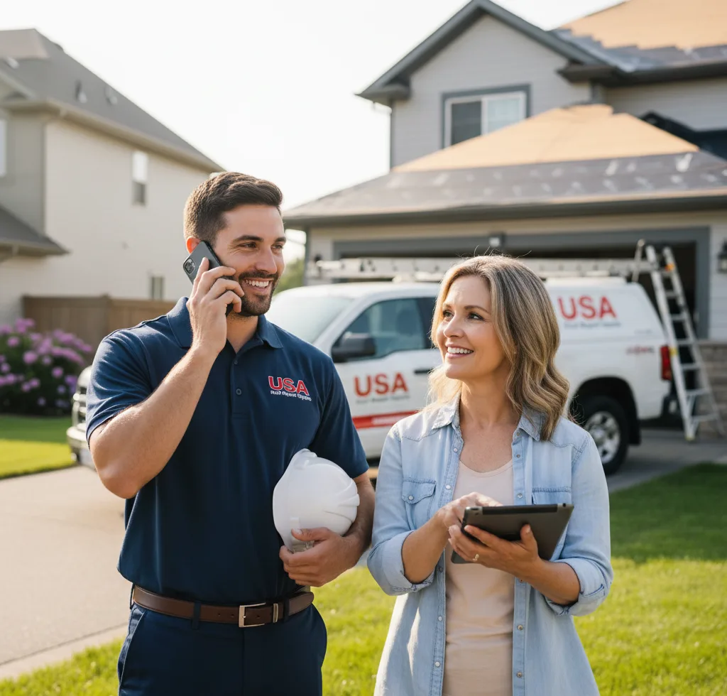 USA Roof Repair Experts customer support in Lansford